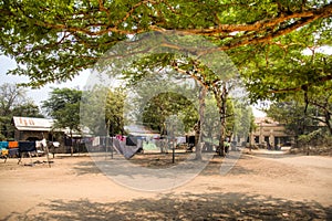 Outside a temple in Bagan, Myanmar