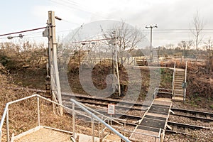 outside traintracks railway transport way view empty no train