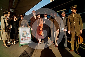 Outside the Troop Train