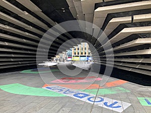 outside the v&a building in dundee