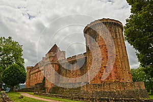 Outside view of the castle in Castelnau-Bretenoux