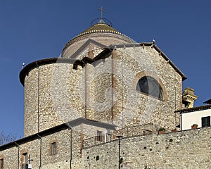 Outside view of the Church of Santa Maria Maddalena in the historic center of Castiglione del Lago, Italy.