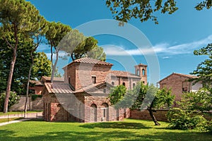 Ravenna, Italy - Outside View of the Galla Placidia Mausoleum UNESCO World Heritage photo