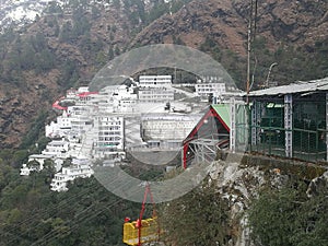 Outside view of vaishno devi temple .