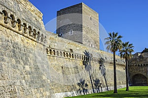 Outside wall of Swabian Castle of Bari