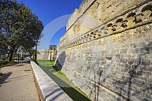 Outside wall of Swabian Castle of Bari
