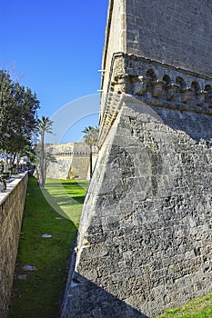 Outside wall of Swabian Castle of Bari