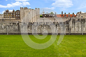 Outside wall of the Tower of London