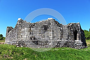 Outside walls of remains of Loch Doon castle photo