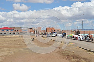 The outskirts of the city of La Paz