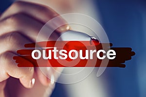 Outsource business concept photo