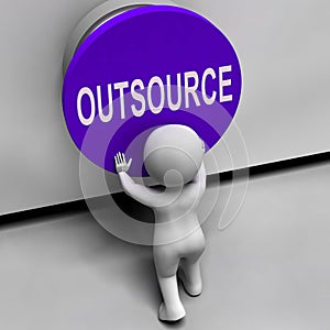 Outsource Button Means Freelancer Or Independent