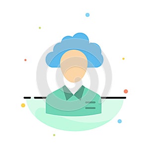 Outsource, Cloud, Human, Management, Manager, People, Resource Abstract Flat Color Icon Template photo