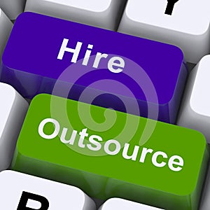 Outsource Hire Keys Showing Subcontracting And Freelance photo