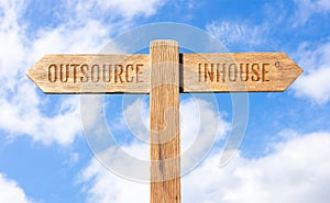 Outsource or inhouse concept