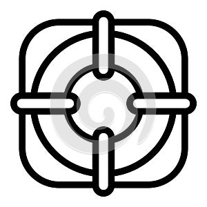 Outsource lifebouy icon, outline style