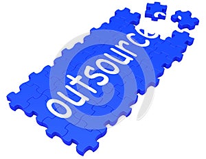 Outsource Puzzle Showing Subcontract