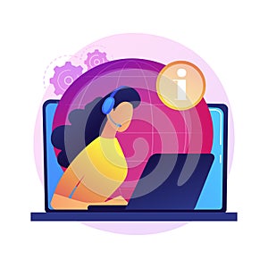 Outsourcing abstract concept vector illustration.