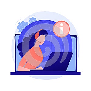 Outsourcing abstract concept vector illustration.