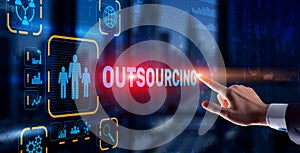 Outsourcing Business Human Resources Internet Finance Technology Concept