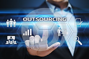 Outsourcing Human Resources Business Internet Technology Concept