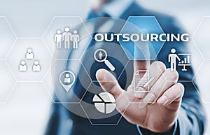 Outsourcing Human Resources Business Internet Technology Concept