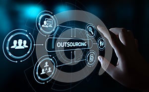 Outsourcing Human Resources Business Internet Technology Concept