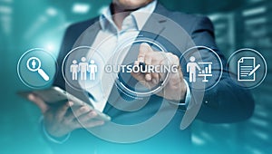 Outsourcing Human Resources Business Internet Technology Concept