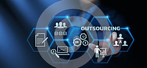 Outsourcing Human Resources Business Internet Technology Concept