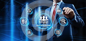 Outsourcing Human Resources Business Internet Technology Concept