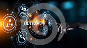 Outsourcing Human Resources Business Internet Technology Concept