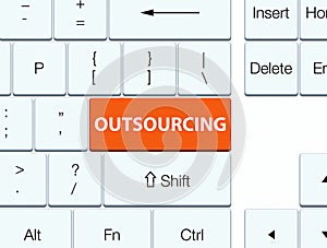 Outsourcing orange keyboard button