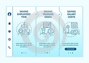 Outsourcing profit onboarding vector template