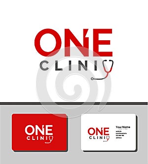 Outstanding logo template design that illustrates 1 number and the red cross icon