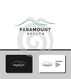 Outstanding logo template design that illustrates mountains for health companies