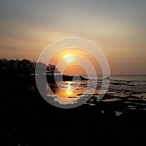 Outstanding sunset on the beach