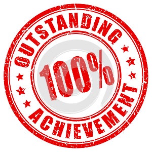 Outstanding achievement vector stamp