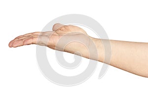 Outstretched Open Hand Arm Isolated