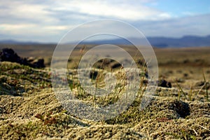 Outwash plain scenery in Iceland