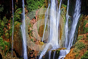 Ouzoud waterfalls, Grand Atlas in Morocco. This beautiful nature background is situated in Africa