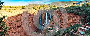 Ouzoud waterfalls in Grand Atlas village of Tanaghmeilt, Marrakesh, Morocco