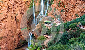 Ouzoud waterfalls in Grand Atlas village of Tanaghmeilt, Marrakesh, Morocco