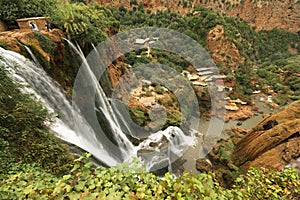Ouzoud Waterfalls near the Tanaghmeilt village, Grand Atlas, Morocco