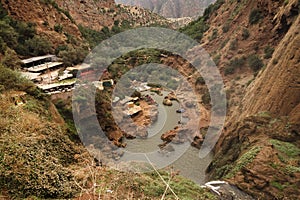 Ouzoud Waterfalls near the Tanaghmeilt village, Grand Atlas, Morocco