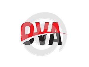 OVA Letter Initial Logo Design Vector Illustration photo