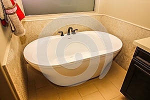 Oval Bath Tub In Bathroom