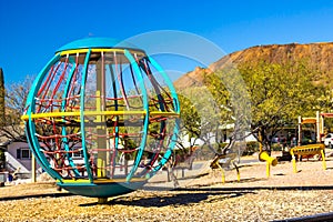 Oval Cage At Children`s Playground