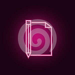 oval and dashes, constrain sign neon icon. Elements of web set. Simple icon for websites, web design, mobile app, info graphics