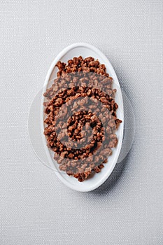 oval dish with some cooked mock ground meat