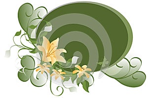 Oval floral Background